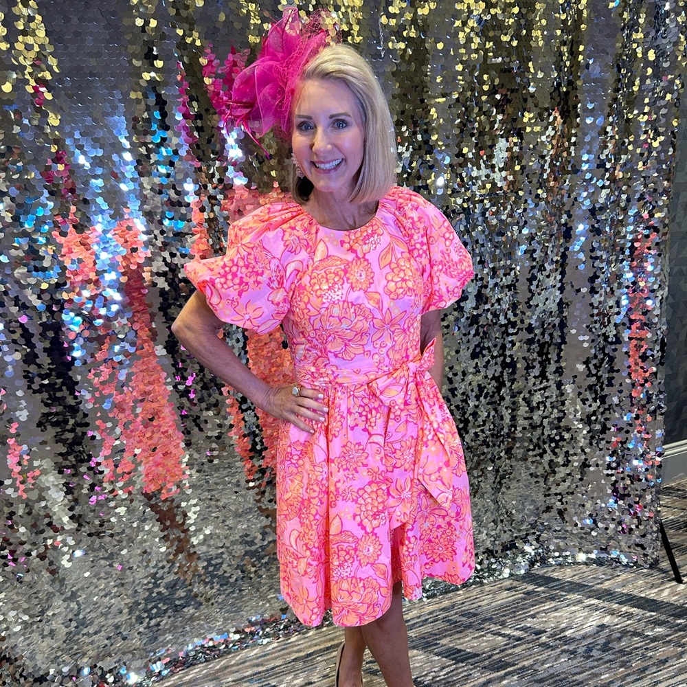Lilly Pulitzer Floral Puff-Sleeve Dress